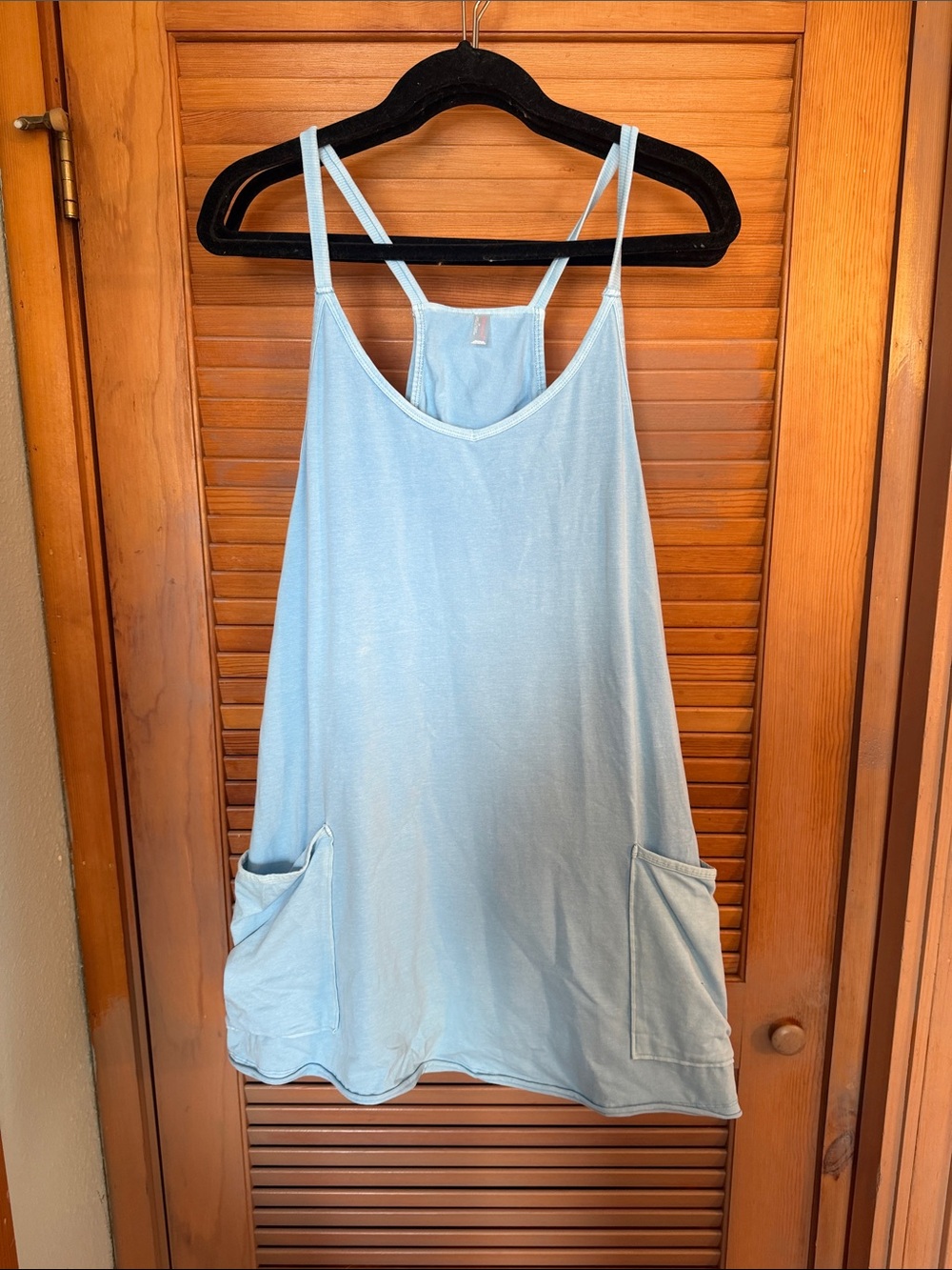 Free People Hot shot mini dress-light blue